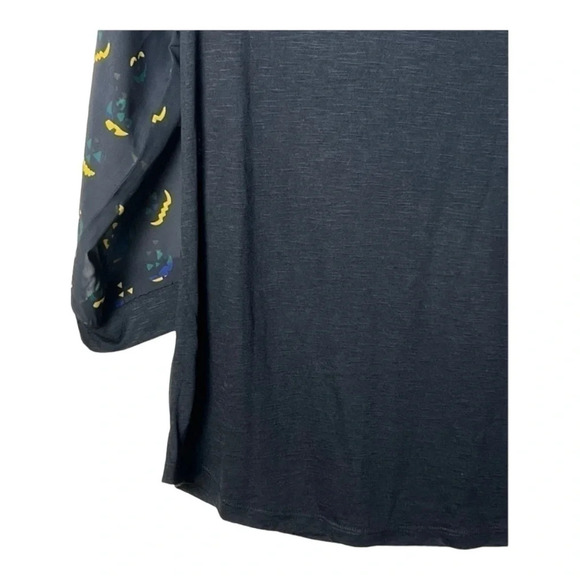 0417W. MODCLOTH 3/4 SHEER SLEEVE HALLOWEEN TOP SIZE‎ MEDIUM BLACK/ORANGE/YELLOW - Picture 5 of 12